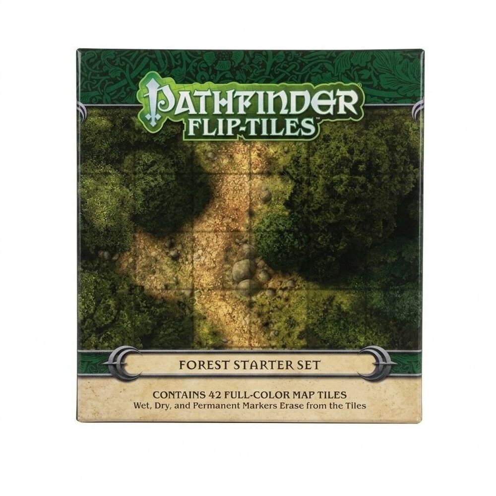 Pathfinder Flip-Tiles Forest Starter Set (NEW OPEN BOX) - Paizo Map Tiles TTRPG
